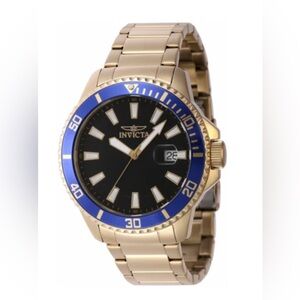 Invicta Men's Gold and Blue Dive Watch Mens
